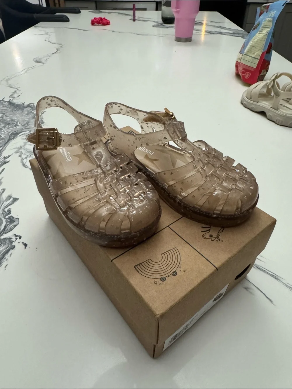 Mini Melissa possession metallic Girls Jelly Sandals